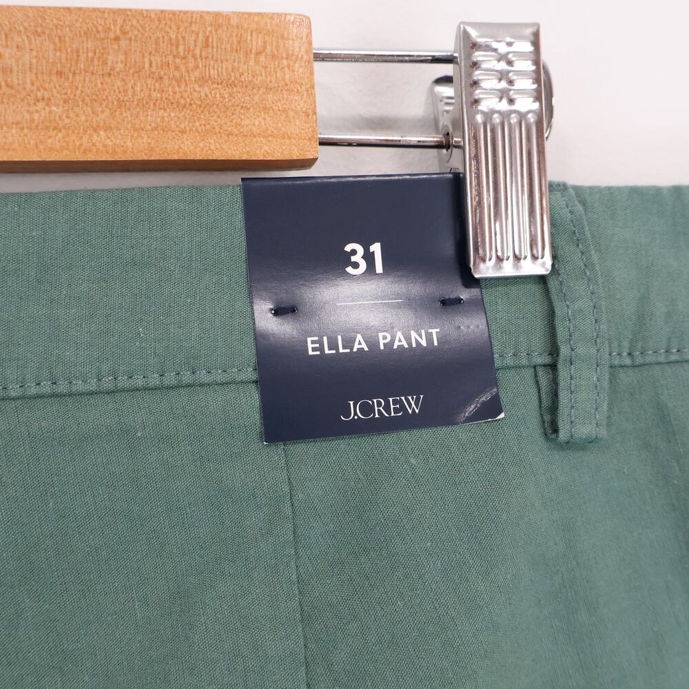 J.Crew Factory Ella Wide Leg Cropped Pant Pale Spinach Green Size 31 NWT - Picture 8 of 9